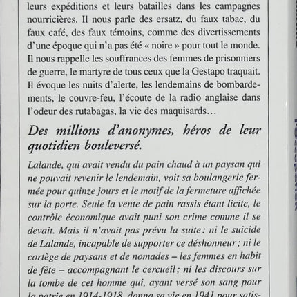 La Vie des Français sous l'Occupation – H. Amouroux – histoire de France, Seconde Guerre mondiale, Occupation et quotidien - Livre