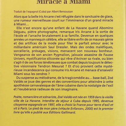 Miracle à Miami – Zoé Valdés – Roman contemporain exil Cuba Miami amour mémoire identité - Livre