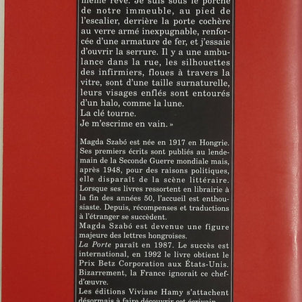 La Porte – Magda Szabó – Roman hongrois psychologique sur relation de pouvoir, domesticité et secret - Livre