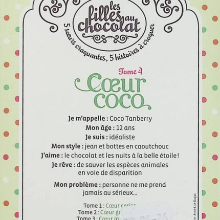 Les Filles au Chocolat Tome 4 : Cœur Coco – Cathy Cassidy – roman jeunesse adolescence famille émotions - Livre
