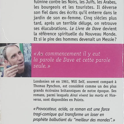 Le Livre de Dave – Will Self – Roman d'anticipation et satire dystopique – Livre d'occasion - Livre