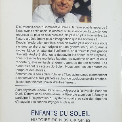 Enfants du Soleil – Histoire de nos origines – André Brahic – Astronomie vulgarisation scientifique univers système solaire - Livre