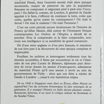 L’honneur d’un homme – Alan Massie – Roman historique, drame moral et destinée politique dans l’Europe du XXe siècle - Livre