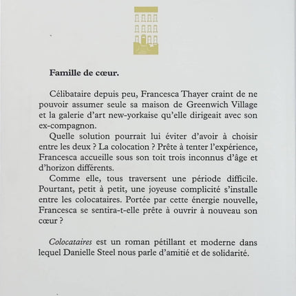 Colocataires – Danielle Steel – roman sentimental et drame de la vie moderne - Livre