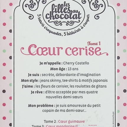Les Filles au Chocolat Tome 1 : Cœur Cerise – Cathy Cassidy – roman jeunesse amitié amour adolescence - Livre