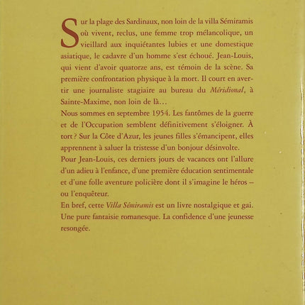 Villa Sémiramis – Frédéric Vitoux – Roman français sur mémoire familiale, Paris et quête d’identité - Livre