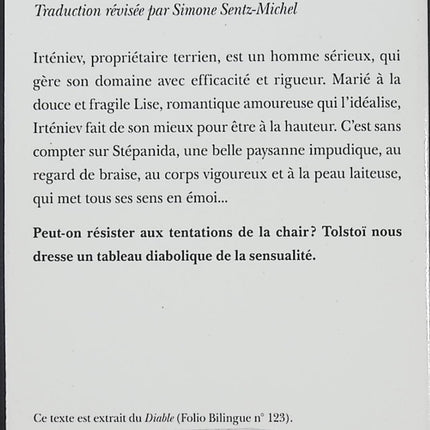 Le Diable - Léon Tolstoï - Roman court d’occasion sur la passion, la culpabilité et les tourments de l’âme humaine - Livre