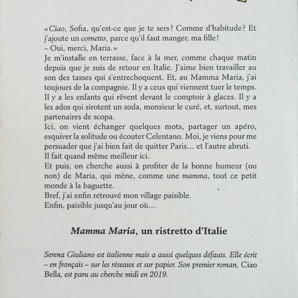 Mamma Maria Serena Giuliano Roman contemporain Italie émotions - Livre