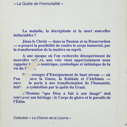 La quête de l’immortalité – La chevalerie du Graal – Anna Schakina – Ésotérisme Graal chevalerie spiritualité traditions initiatiques - Livre