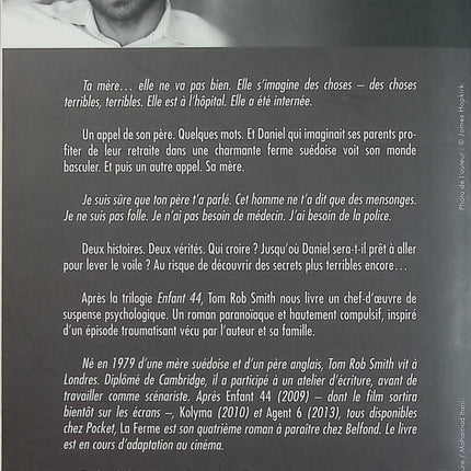 La Ferme – Tom Rob Smith – Thriller psychologique suspense familial secrets manipulation vérité - Livre