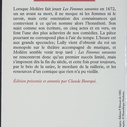 Les Femmes savantes - Molière - Comédie classique d’occasion - Livre