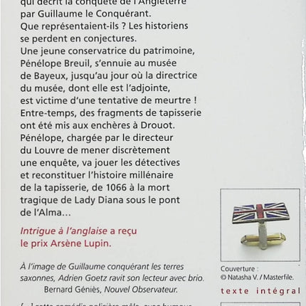 Intrigue à l’anglaise – Adrien Goetz – Roman policier historique – Enquête, art et mystère en Angleterre - Livre