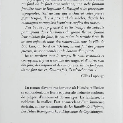 La Mission des frontières – Gilles Lapouge – Roman d’aventure historique en Amazonie et exploration des mondes coloniaux - Livre