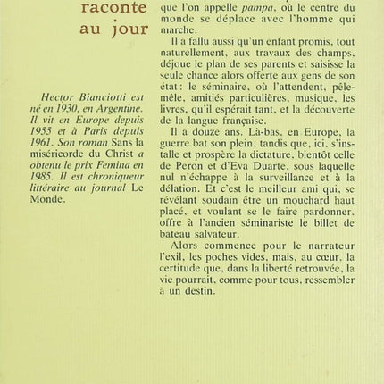 Ce que la nuit raconte au jour – Hector Bianciotti – Roman autobiographique franco-argentin sur exil, enfance et identité - Livre