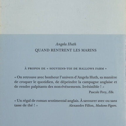 Quand rentrent les marins – Angela Huth – Roman anglais en Écosse sur amitié féminine, couples et vies de pêcheurs - Livre