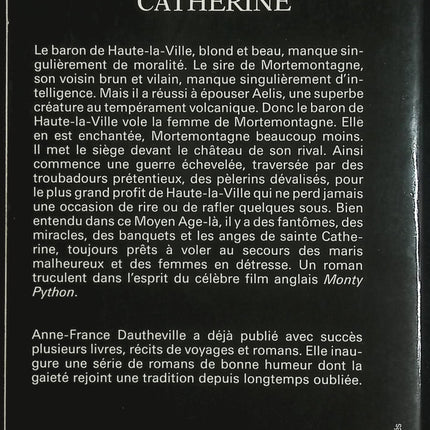 Les Anges de sainte Catherine – Anne-France Dautheville – Roman historique médiéval plein d'humour - Livre