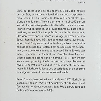La mer et le silence – Peter Cunningham – roman irlandais contemporain drame familial phare secret de famille guerre d’indépendance - Livre