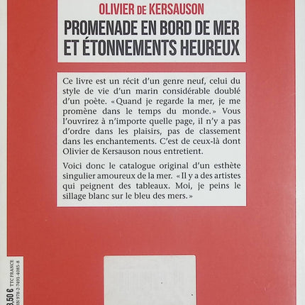Promenades en bord de mer et étonnements heureux – Olivier de Kersauson – Récit maritime et voyage poétique - Livre