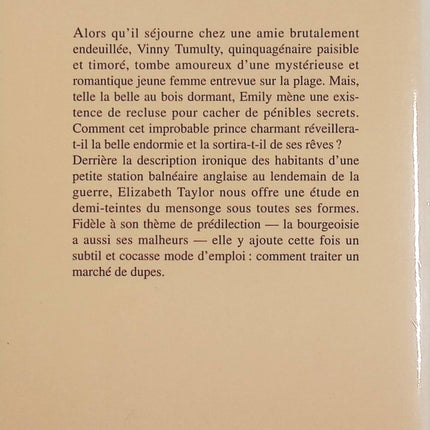 La Belle endormie – Elizabeth Taylor – roman anglais drame psychologique secrets de famille station balnéaire - Livre