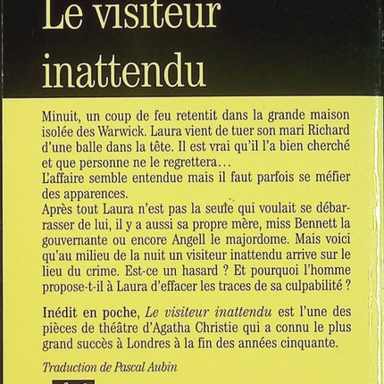 Le Visiteur inattendu – Agatha Christie – Pièce de théâtre policière – Huis clos, mystère et suspense - Livre