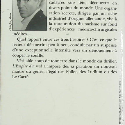 L’Empire du mal – Allan Folsom – Thriller international, complot mondial et course contre la montre - Livre