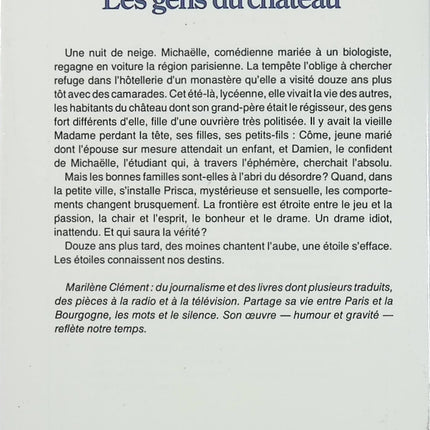 Les Gens du château – Marilène Clément – roman contemporain et secrets de famille – livre d’occasion - Livre