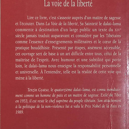 La voie de la liberté Dalaï-Lama – Livre de spiritualité bouddhiste, enseignements tibétains, sagesse orientale et chemin vers l’éveil - Livre
