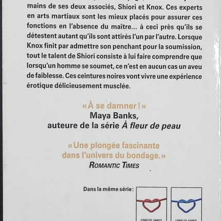 De main de maître Tome 3 – L’Experte – Lorelei James – Romance érotique BDSM – Shiori et Knox - Livre