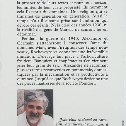 Le domaine de Rocheveyre – Jean-Paul Malaval – roman historique et saga familiale - Livre