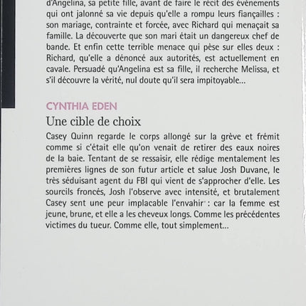 Le bébé du chantage – Une cible de choix – Barb Han / Cynthia Eden – roman suspense romance danger chantage - Livre
