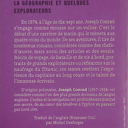 La Géographie et quelques explorateurs – Joseph Conrad – Récits d’aventure et exploration maritime - Livre