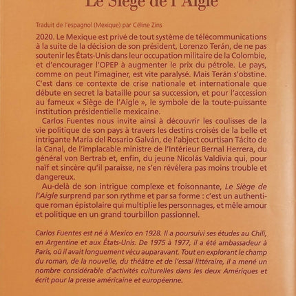 Le Siège de l'Aigle – Carlos Fuentes – roman politique anticipation Mexique pouvoir complot diplomatie - Livre