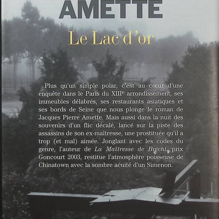 Le Lac d'or - Jacques-Pierre Amette - Polar français - Roman noir - Enquête - Paris XIIIe - Meurtre - Livre