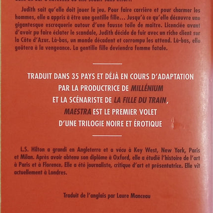 Maestra – L. S. Hilton – thriller érotique contemporain luxe art et vengeance - Livre
