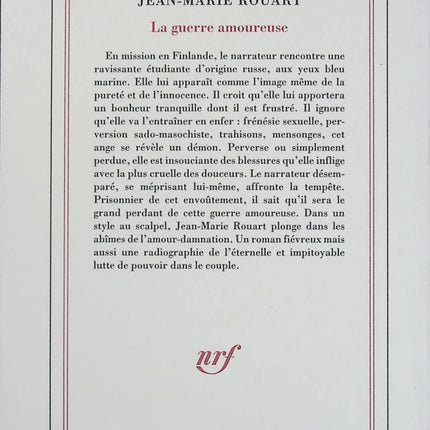 La guerre amoureuse – Jean-Marie Rouart – Roman historique, passions, intrigues mondaines et rivalités amoureuses au cœur du pouvoir - Livre