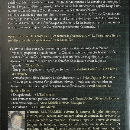 L'Énigme du Sacre - Les Cavaliers de l'An Mille Tome 3 - Marcel-Louis Perrier - Roman historique d'occasion - Livre