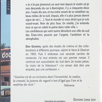 J'ai tout entendu - G. Dan Gearino - livre