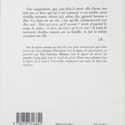 Sur la scène comme au ciel - Jean Rouaud - livre