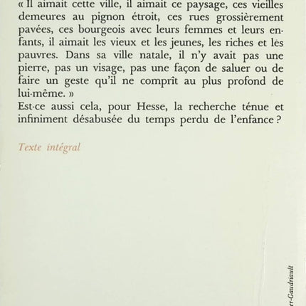 Une petite ville d'autrefois - Hermann Hesse - Livre