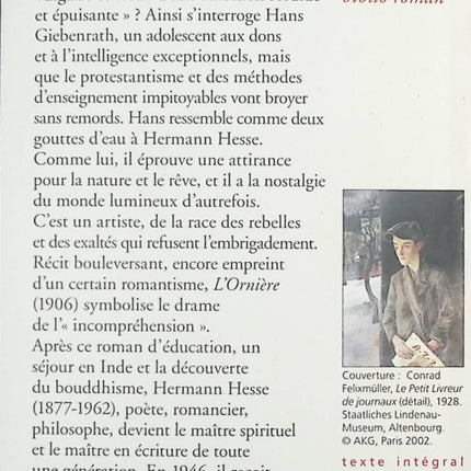 L'ornière - Hermann Hesse - Livre