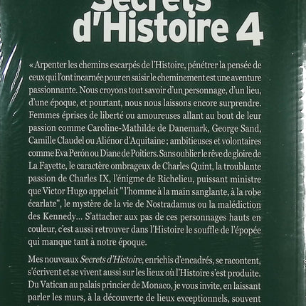Secrets d’Histoire Tome 4 – Stéphane Bern – Essai historique – récits de grandes figures et mystères de l’Histoire de France et d’Europe - Livre