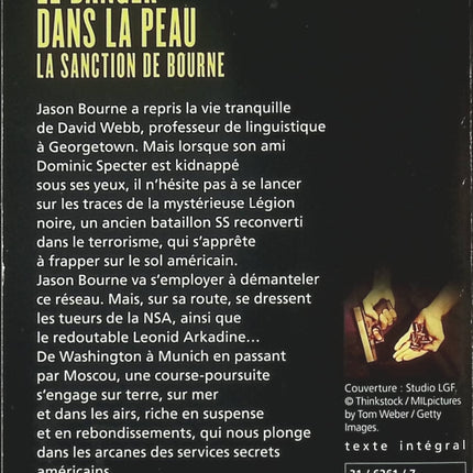 Le Danger dans la peau – La Sanction de Bourne – thriller d’espionnage de Robert Ludlum et Ric Van Lustbader action et suspense - livre