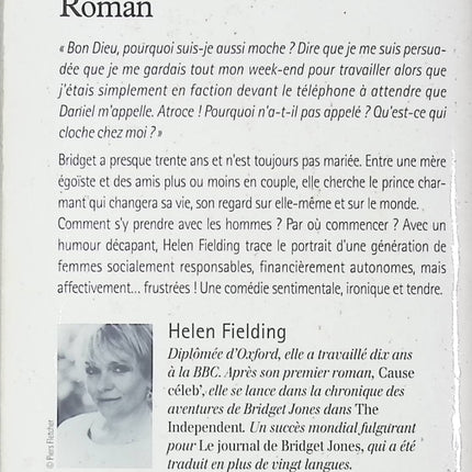 Le Journal de Bridget Jones – roman humoristique de Helen Fielding aventures et amour - livre