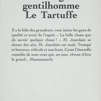 Le Bourgeois Gentilhomme et Le Tartuffe – comédies classiques de Molière - Livre