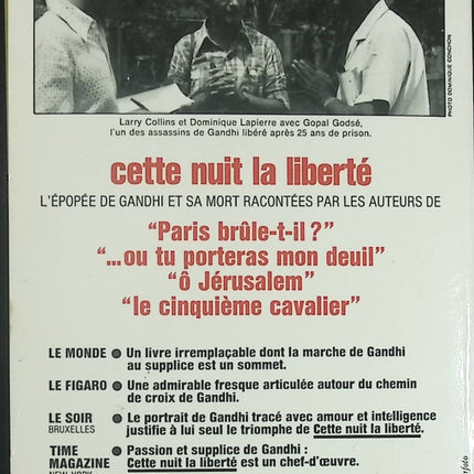 Cette nuit-là, liberté – roman historique captivant de Dominique Lapierre et Larry Collins - Livre
