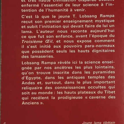 La caverne des Anciens – T. Lobsang Rampa – Livre ésotérisme et mysticisme tibétain - livre