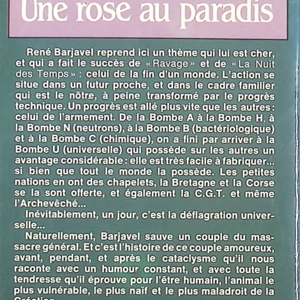 Une Rose au Paradis – Roman de science-fiction post-apocalyptique – René Barjavel - livre
