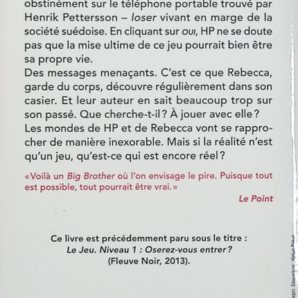 Play – Manipuler ou être manipulé ? – Anders de la Motte – Thriller technologique suspense jeu manipulation - Livre