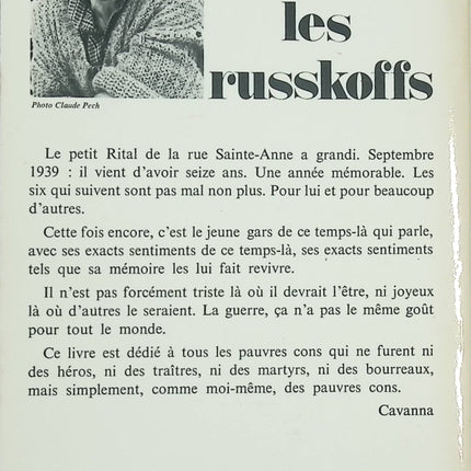 Les Russkoffs – Cavanna – Roman autobiographique, Seconde Guerre mondiale et témoignage historique - Livre