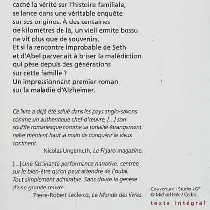 Histoire de l’oubli – Stefan Merrill Block – Roman contemporain – Mémoire, Alzheimer et filiation - Livre